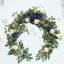 Guirlande de fleurs de 5,9 pi - fleurs arquées de mariage pour décoration de fond, eucalyptus et rose, guirlande de fleurs artificielles pour le manteau - décoration de table de tête chérie pour la réception, décorations de mariage