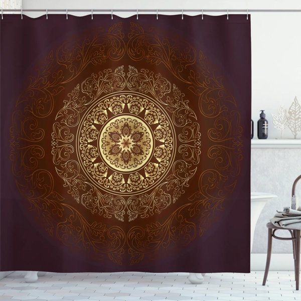 Bloomsbury Market Audington Damask Shower Curtain with Hooks Included ...