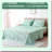 Botanical Bliss 6-Piece Queen Size Sheet Set - Green Floral Microfiber Sheets with 4 Pillowcases, Deep Pocket - Soft & Luxurious Bedding