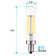 5 ampoules à DEL à intensité variable de 5 watts (équivalent à 60 watts) T6 T6.5, culot candélabre E12 blanc doux