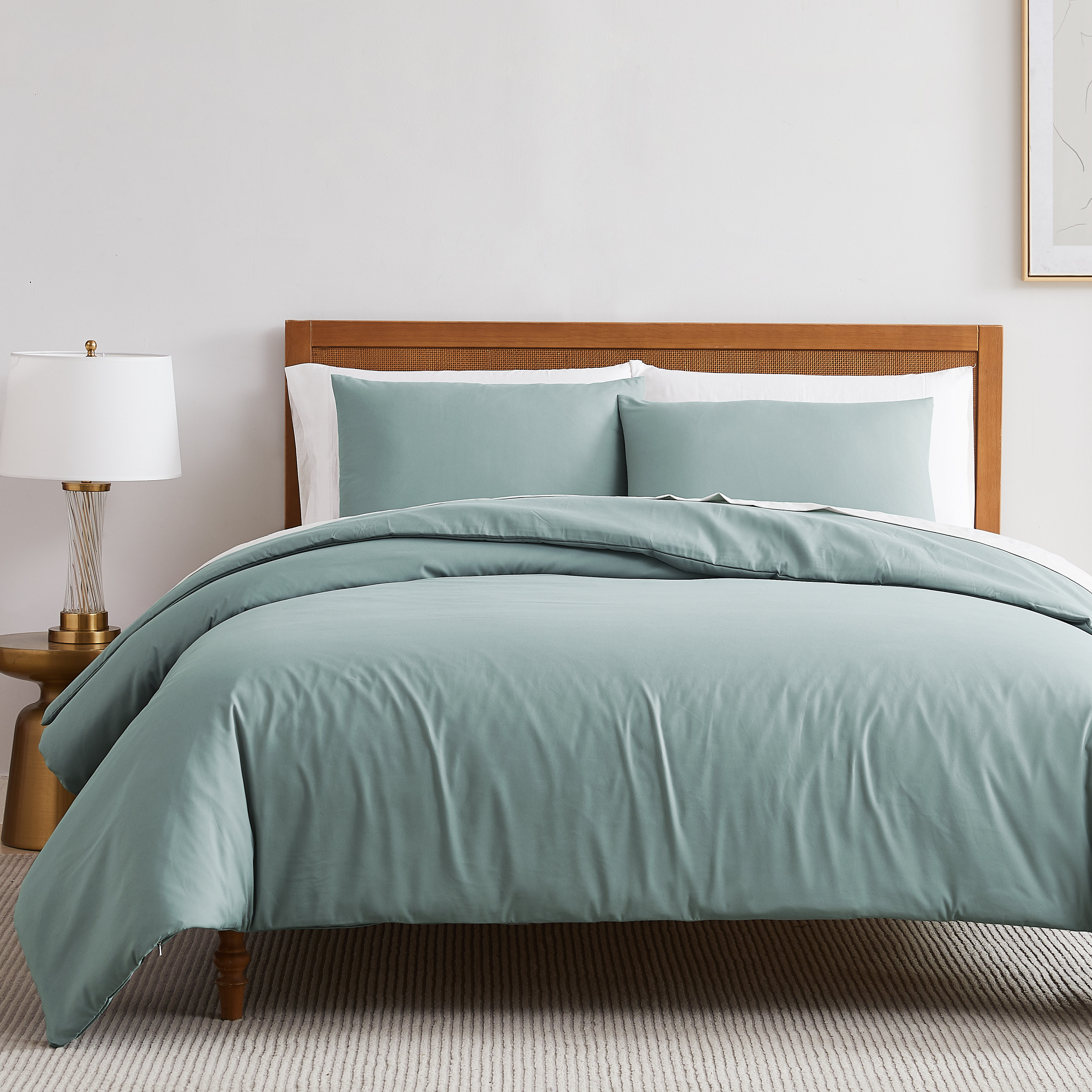 Vonty Satin Sheets Queen Size Silky Soft Satin Bed Sheets Teal Satin Sheet  Set, 