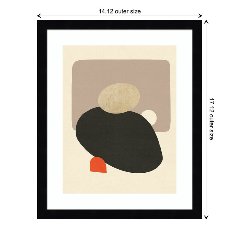 Megalith I by Jacob Green, 17" H x 14" W x 1'' D, Black Framed