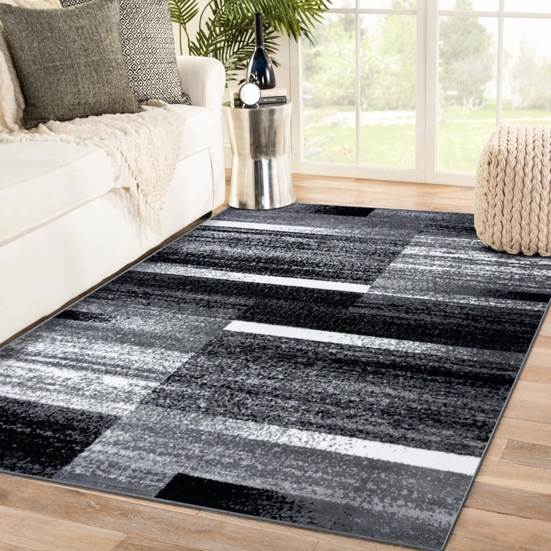 Geometric Indoor Rug, Rectangle 5' x 7'