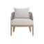 Chaise de patio en teck avec coussins Oreskovich-87119492-87119493