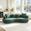 Canapé d'angle incurvé de style moderne du milieu du siècle, 260 cm (102,36 po), en tissu bouclé, 4 places, idéal pour le salon et l'appartement.-286134279