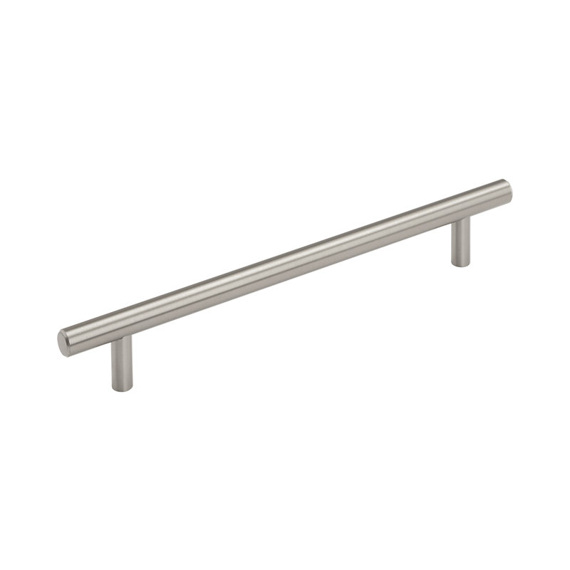 Poignée barre 7-9 / 16 po (192 mm) d'armoire centre à centre en nickel satiné, 7 9/16", Nickel satiné, 1