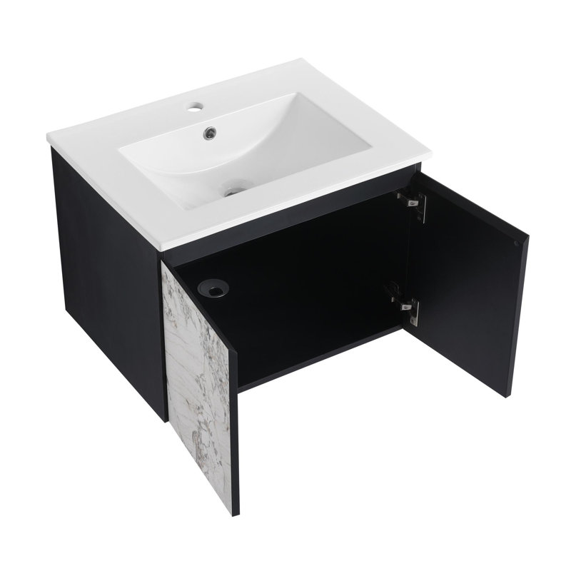 Meuble-lavabo mural Minimalist Design, 24"