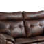 Canapé double inclinable électrique en cuir pleine fleur classique de 156 cm de large, avec port USB et poche de rangement latérale