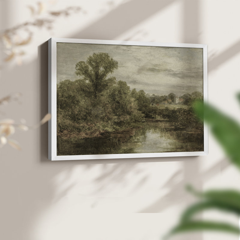 Paysages rétro-DCCXI-impression encadrée - réaménageable, H 22 po x l 28 po, Blanc