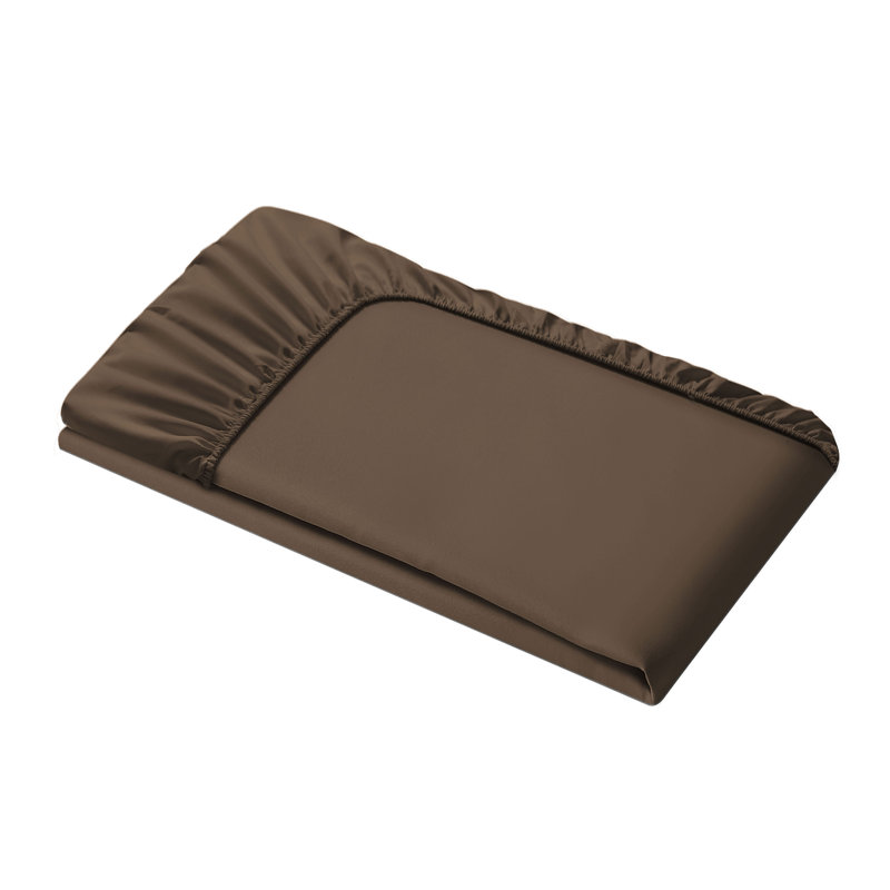 Drap-housse en microfibre douce - Basics by Wayfair ™, Drap-housse de taille simple, Marron