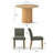 Danayla 4 - Person Dining Table Sets With 41.5'' Round Table & 4 Upholstered Linen Chairs-103707431