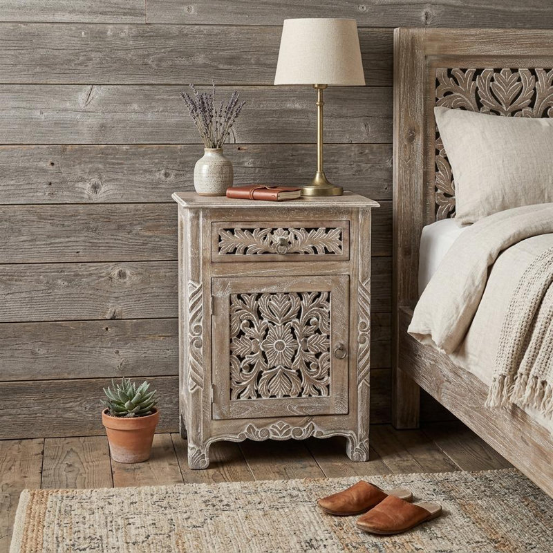  Table de chevet 30 tiroirs Camdengrove, Gris
