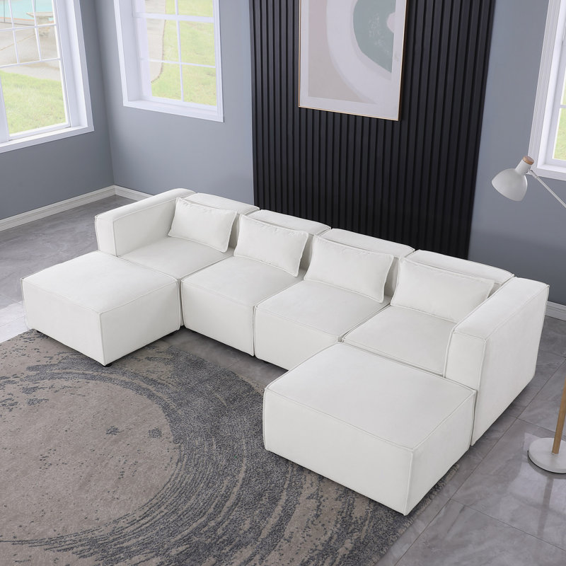 Modular Sofa  Chenille Fabric,  Simple And Grand, The Seat And Back Is Very Soft. This Is Also A KNOCK DOWN Sofa