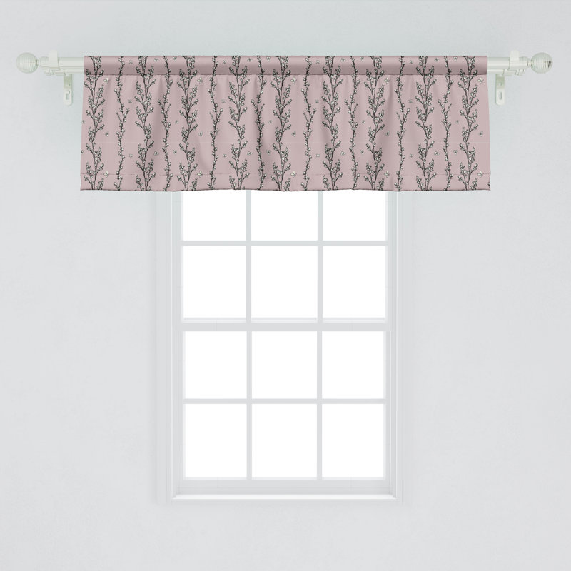 Ensemble de 2 cantonnières à fleurs Ambesonne, L 54 po x L 18 po