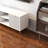 TV Stand With Wave-Design Doors, Open Shelf And Adjustable Shelf, Stylish And Functional For Your Living Room