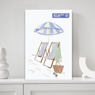 Beach Chairs Contemporary Beach Wall Art
