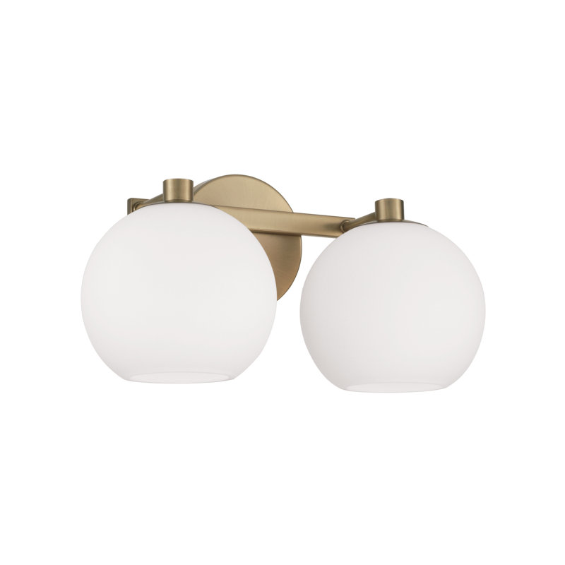 Ansley 2 - Light Dimmable Vanity Light, Aged Brass
