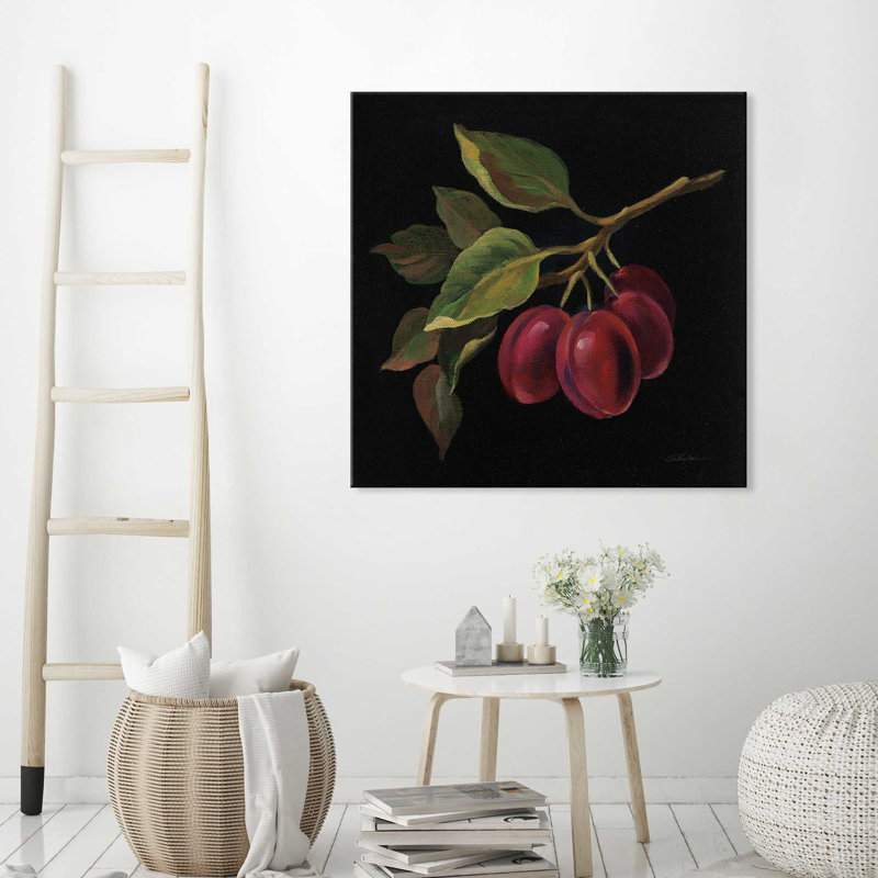 « prune no words », reproduction de peinture à l’acrylique sur toile, H 18 po x l 18 po x P 1 po, Toile tendue
