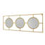 Miroir mural 3 pièces dans un cadre rectangulaire doré, décoration murale pour le salon de la chambre à coucher, 43 po x 16 po