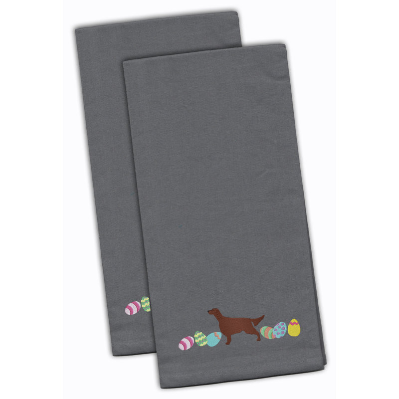Serviette de cuisine irlandaise de pâques, Gris, H 28 po x l 19 po x P 0,1 po