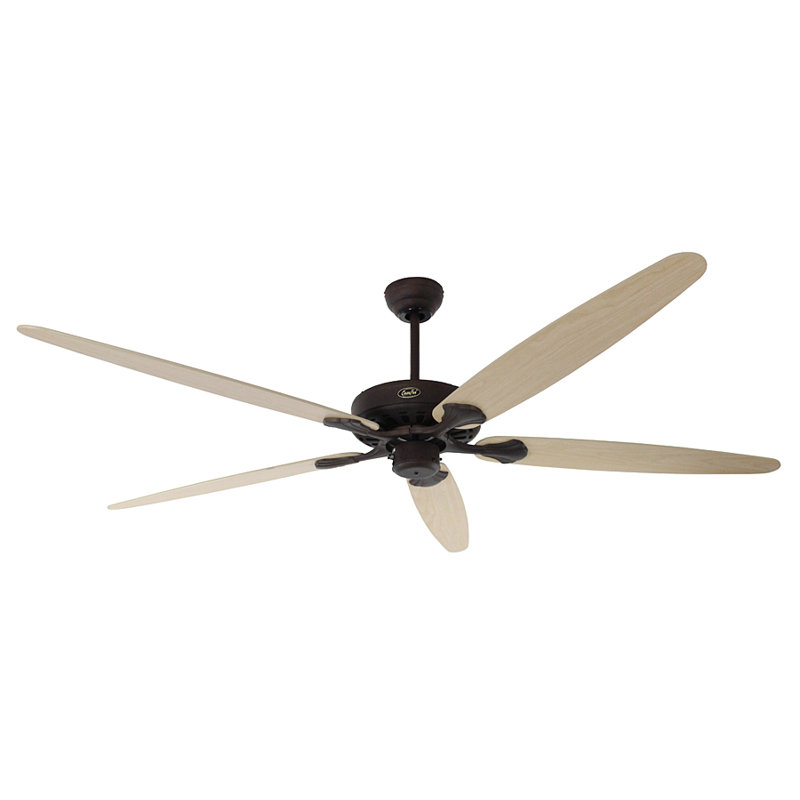 Boutwell 180cm Ceiling Fan, Lacquered Antique Brown with Maple and Beech Blade