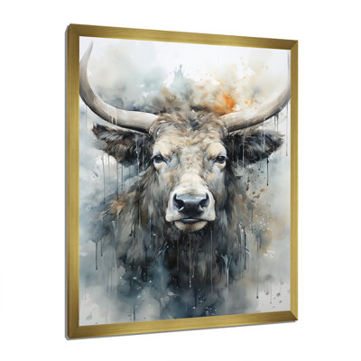 Babita " Asian Art Buffalo Bison Sumi II " Acrylic Print