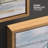 Crane Heron Bird " Retro Wood Panel Blue Beach Heron Bird Modern "-92187160-92187161