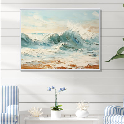 Mute Color Wave Wave Horizon I - plage et océan, art mural sur toile