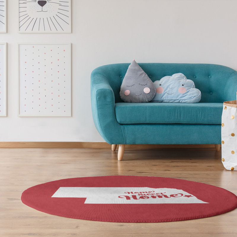 Chenille Indoor Rug, Round 5'