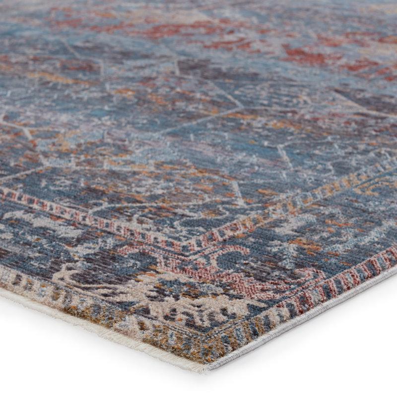 Tapis bleu foncé Devoss, Rectangle 5 pi x 8 pi