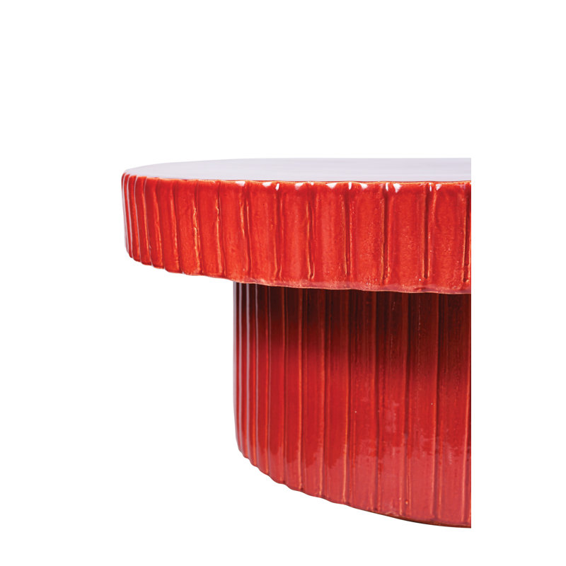 Flue Outdoor Round Coffee Table, Plum Gloss