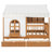 House Bed With Drawers, Side Bookshelf & LED Strip-498526625