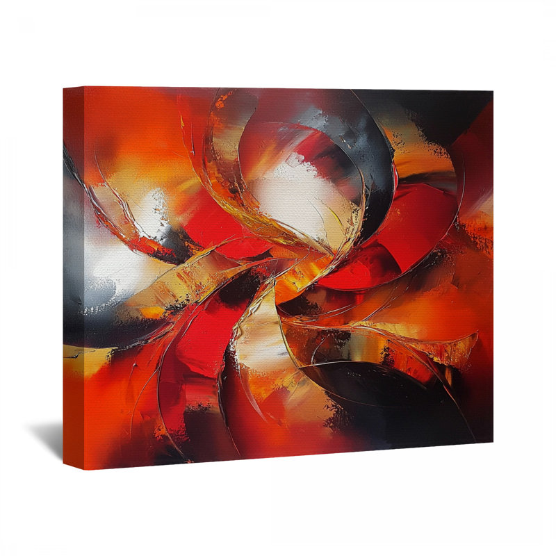 Décoration murale abstraite Fiery Swirl, H 16 po x l 20 po