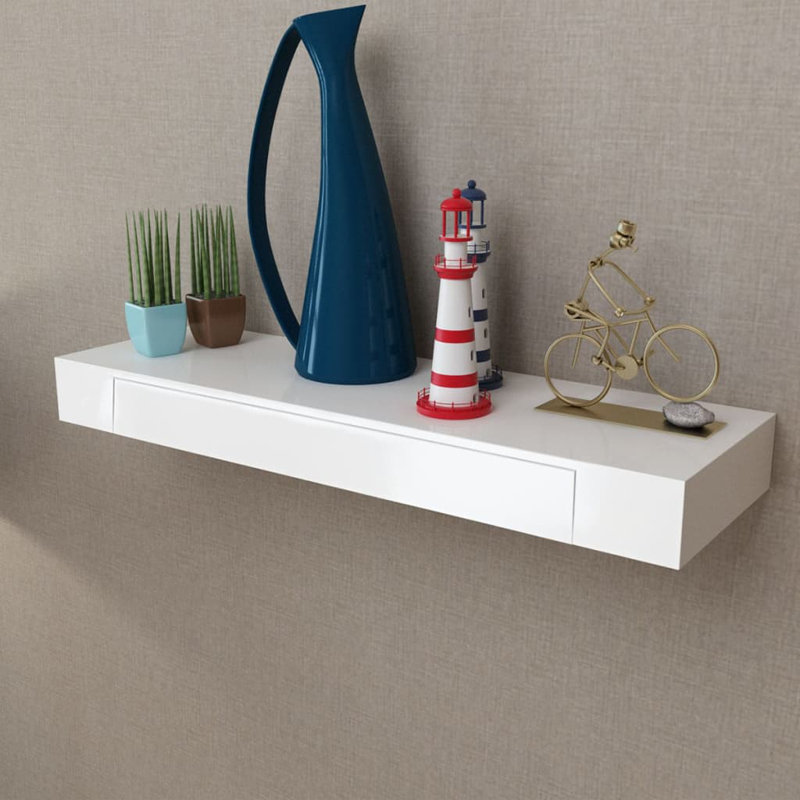 2 Piece Floating Shelf, 8 cm H x 80 cm W x 25 cmD