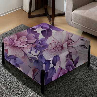 Orchid Dream - motif tropical I - grand repose-pieds carré tropical
