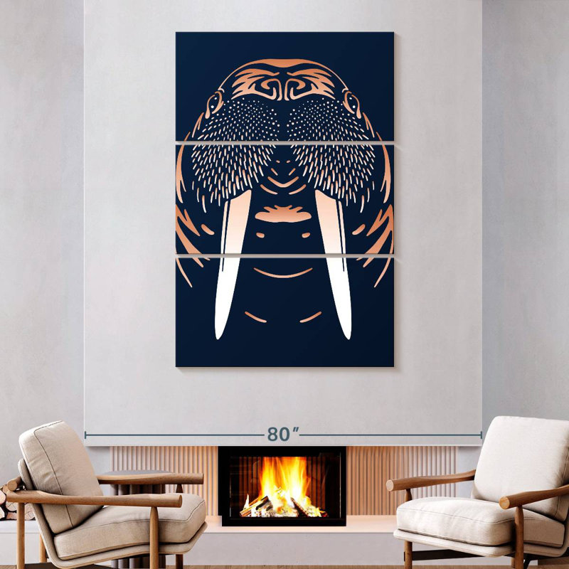 Brampt Walrus Head, 74" H x 48" W
