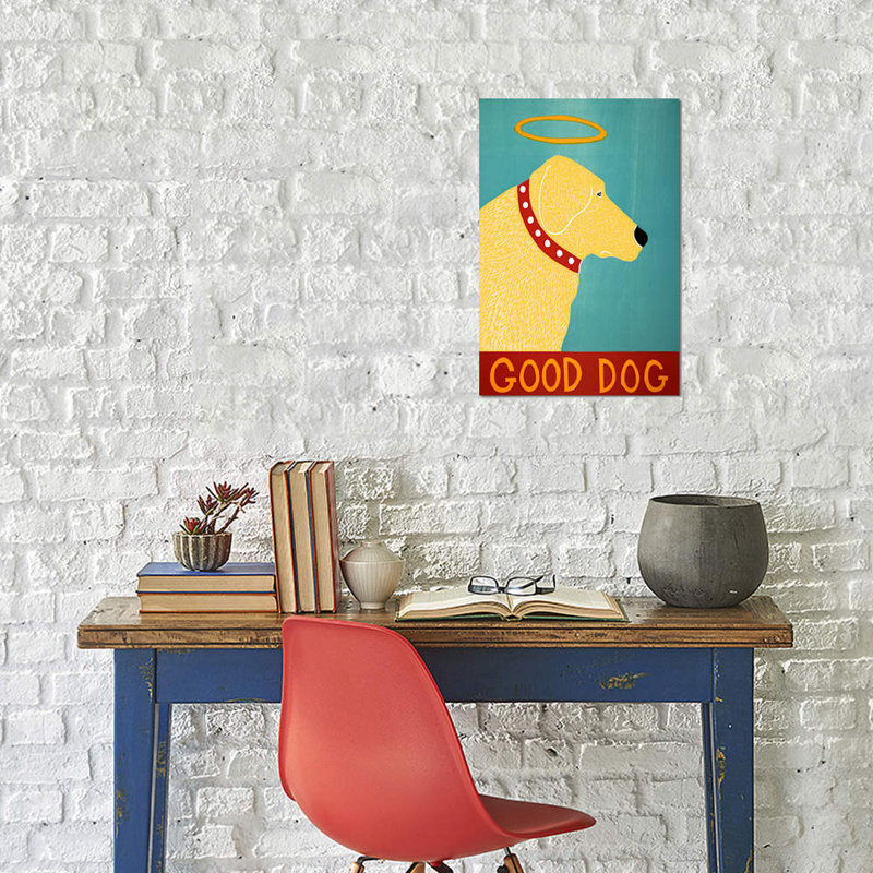 Good Dog Yellow by Stephen Huneck - Wrapped Canvas Painting, 66.04 cm H x 45.72 cm W x 1.91 cm D