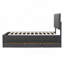 Lit plateforme tapissier avec lit gigogne-1325851746