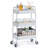Metal Utility Cart, 3 Tier Rolling Cart With Lockable Wheels-49604652