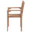 Stacking Patio Dining Armchair with Cushion