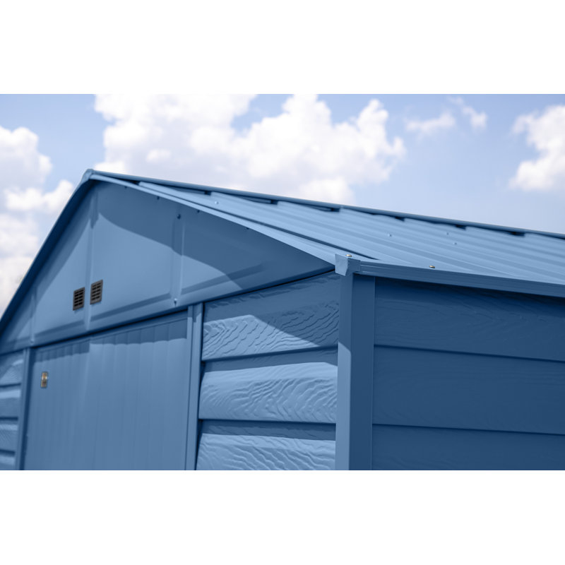 10 ft. x 14 ft. Blue Grey Steel Storage Shed