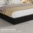 Queen Bed Frame with Storage Drawers - Velvet Upholstered Platform Bed Frame with Adjustable Headboard, Wood Slats Support, No Box Spring Needed, Easy Assembly, Black-129445077
