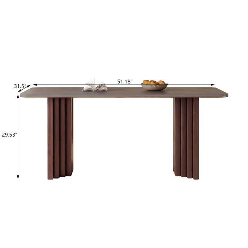 Table de salle à manger Sintered Stone, H 29,53 po x L 51,18 po x l 31,5 po
