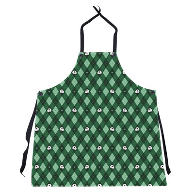 Tablier à motif argyle crânes