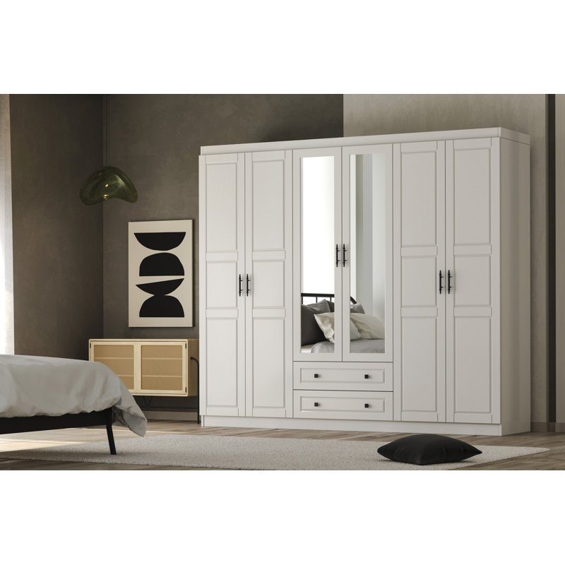 Berend 6 Door Manufactured Wood Wardrobe