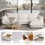 Canapé modulaire modulaire, canapé rembourré rembourré de mousse et ressorts, canapé convertible confortable pour salon, bureau, appartement-179797837