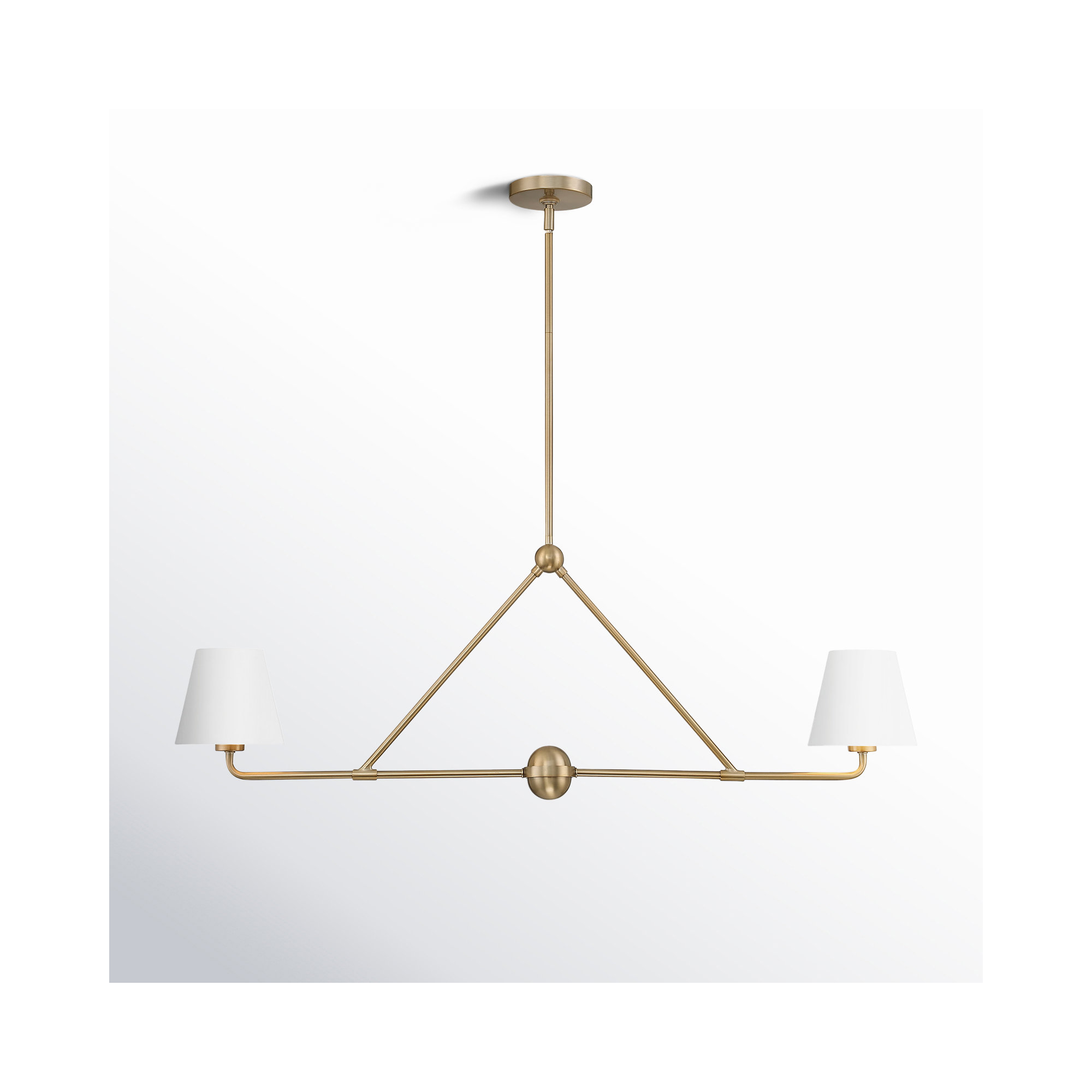 Kinston 2 - Light Metal Dimmable Linear Chandelier, White