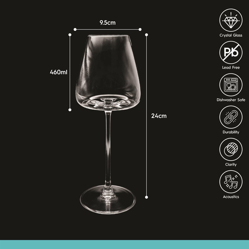 Crystal White Wine Glass, Set of 6