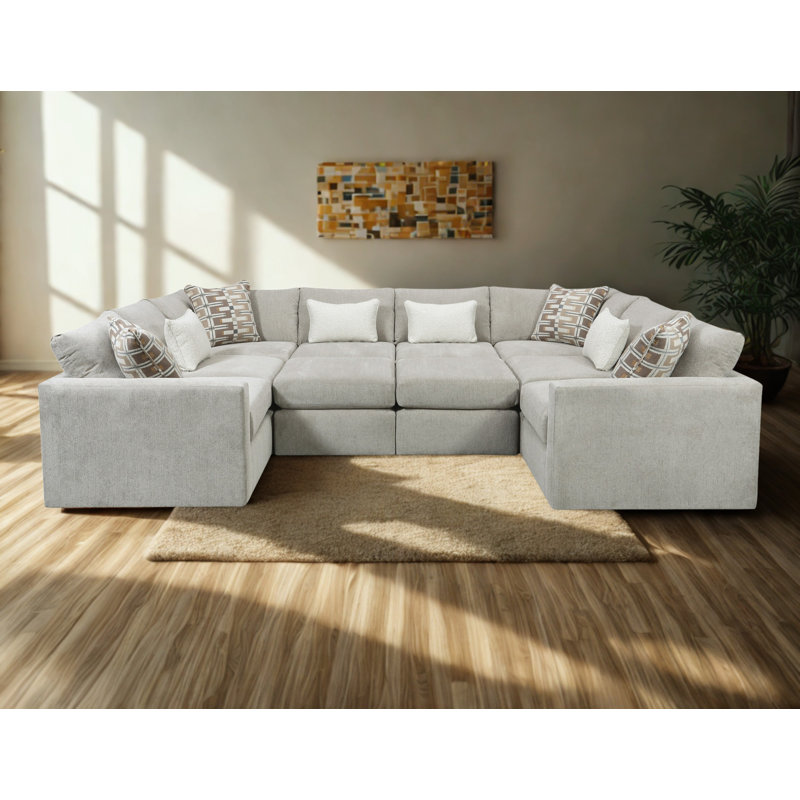 Canapé modulaire 10 pièces avec repose-pieds Nolte Pebble