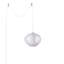 Lampe suspendue Mouton, abat-jour en satin blanc Mouton, douille en nickel satiné avec serre-câble-1205801887